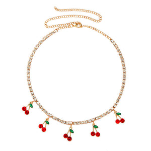 Choke Me Cherry Crystal Choker