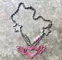 Load image into Gallery viewer, Rebel heart Y2K necklace
