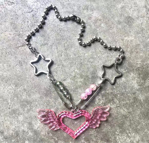 Rebel heart Y2K necklace