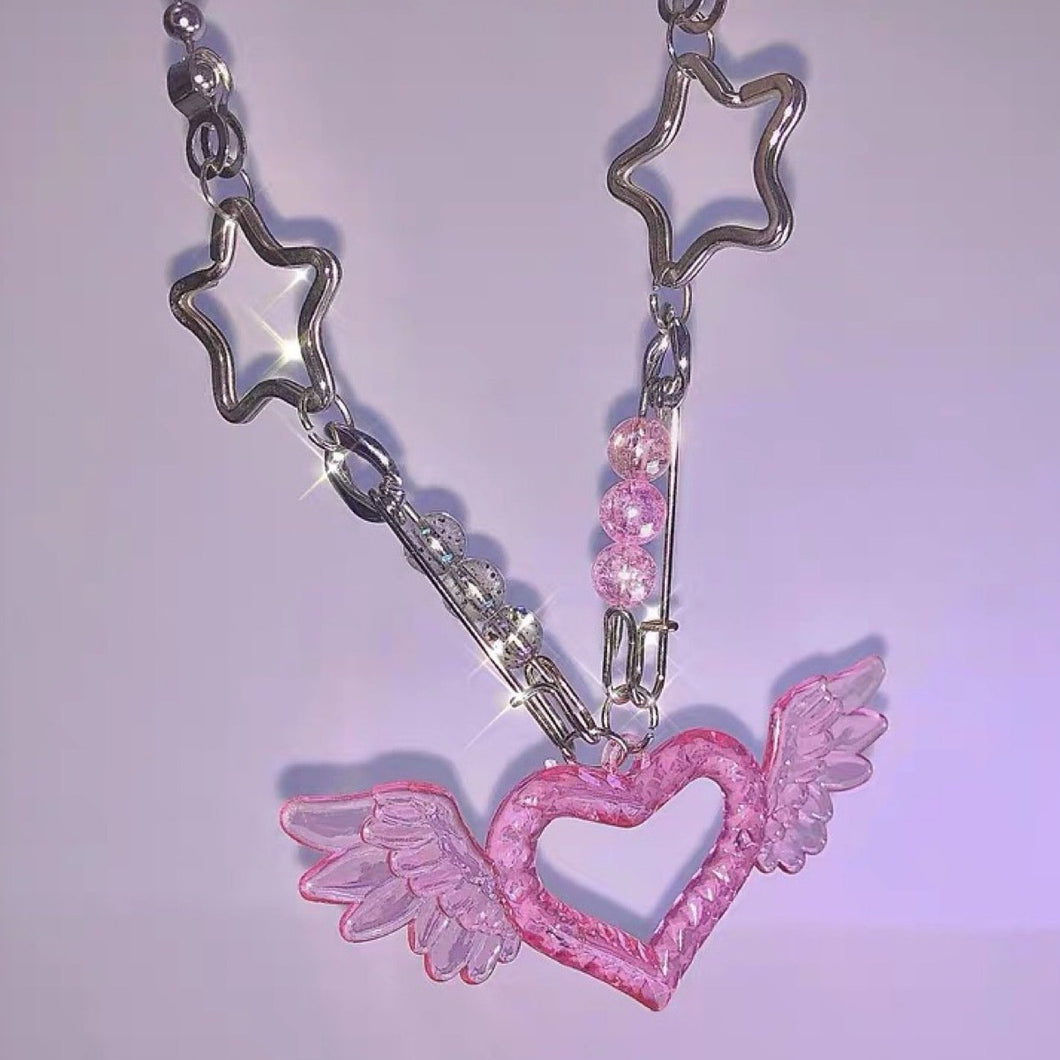 Rebel heart Y2K Chain necklace