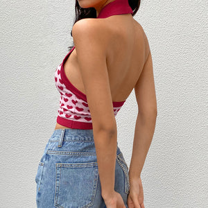 Be My Valentine Knit Crop Vest