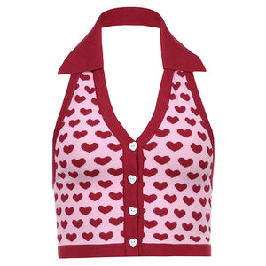 Be My Valentine Knit Crop Vest