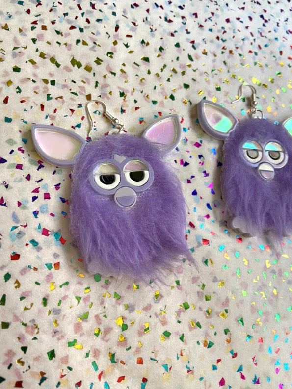 Furry Furby Earrings - I'm Your Present