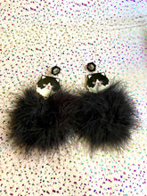 Load image into Gallery viewer, Persian Kitty Cat and Pom Pom Earrings by I&#39;m Your Present
