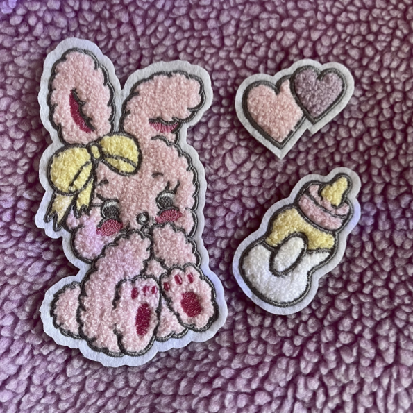 Milky Sippy Cup X Rio Warner BB Bunny Fluff Patch Set