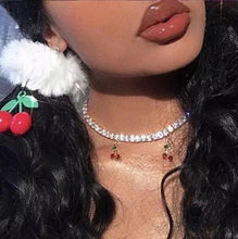 Load image into Gallery viewer, Choke Me Cherry Crystal Choker
