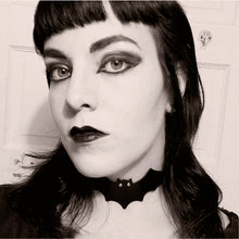 Load image into Gallery viewer, Lil Batty faux leather bat collar choker
