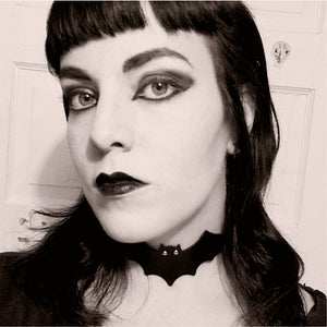 Lil Batty faux leather bat collar choker