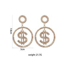 Load image into Gallery viewer, Dolla Dolla Bill Y&#39;all Earrings!$!$!
