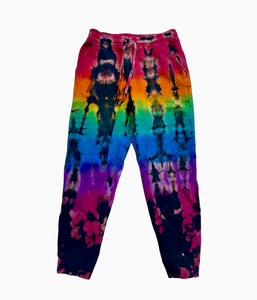 Rainbow Drip Jogger Sweatpants, Pink Gem