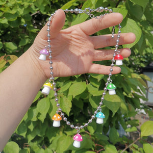 Good Trip rainbow mushroom bracelets & necklaces