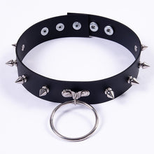 Load image into Gallery viewer, Big O spiked O-ring choker necklace
