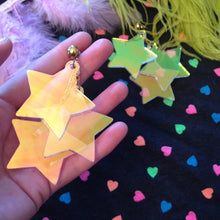 Load image into Gallery viewer, Radiant Stars Holographic Earrings, I&#39;m Your Present
