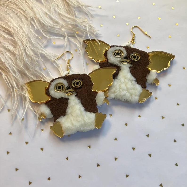 Furry Gizmo Gremlin Earrings- I'm Your Present