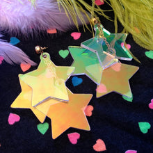 Load image into Gallery viewer, Radiant Stars Holographic Earrings, I&#39;m Your Present
